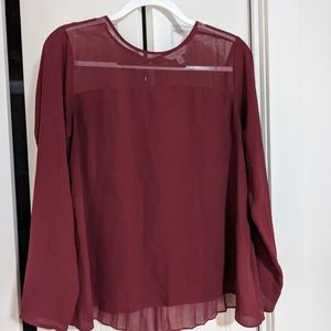 Maroon long sleeve shirt